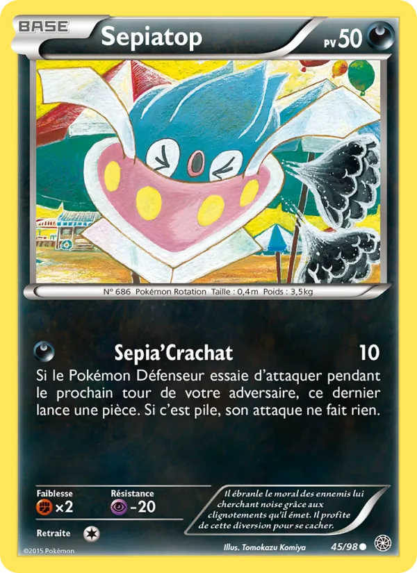 Carte Pokémon Sepiatop de l'extension Origines Antiques