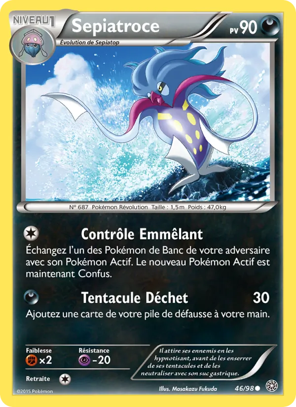Carte Pokémon Sepiatroce de l'extension Origines Antiques