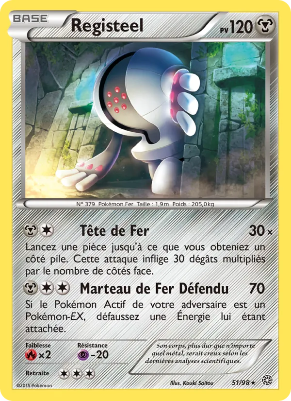 Carte Pokémon Registeel de l'extension Origines Antiques