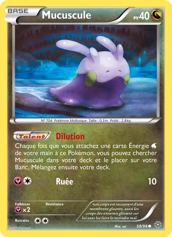 Carte Pokémon Mucuscule de l'extension Origines Antiques