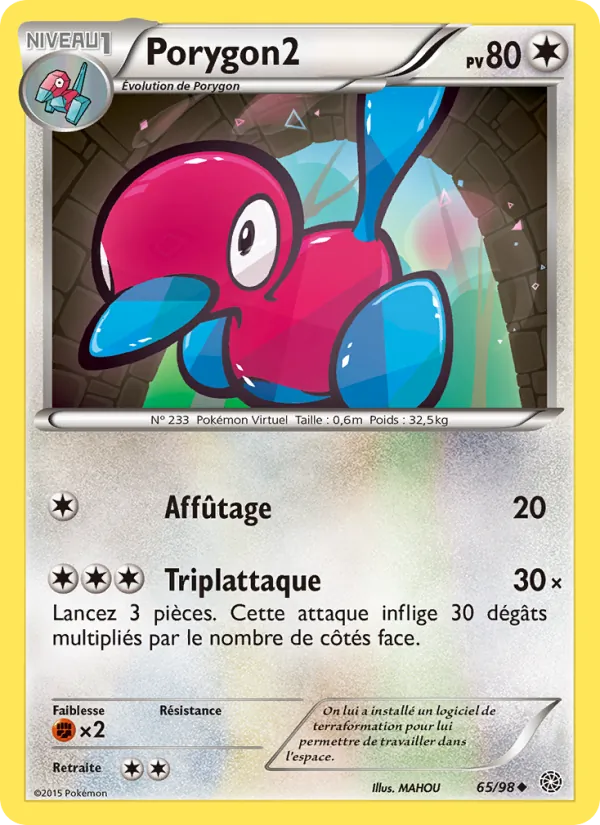 Carte Pokémon Porygon2 de l'extension Origines Antiques