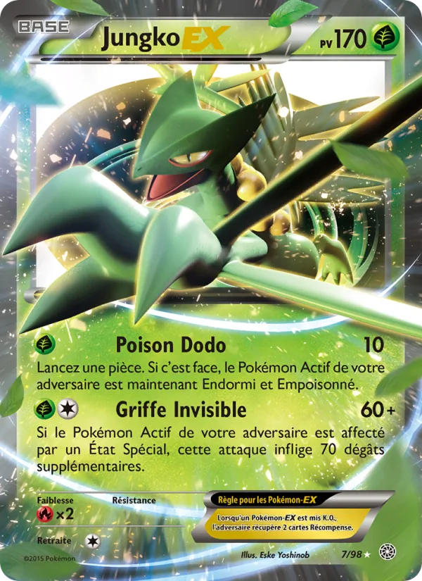 Carte Pokémon Jungko EX de l'extension Origines Antiques