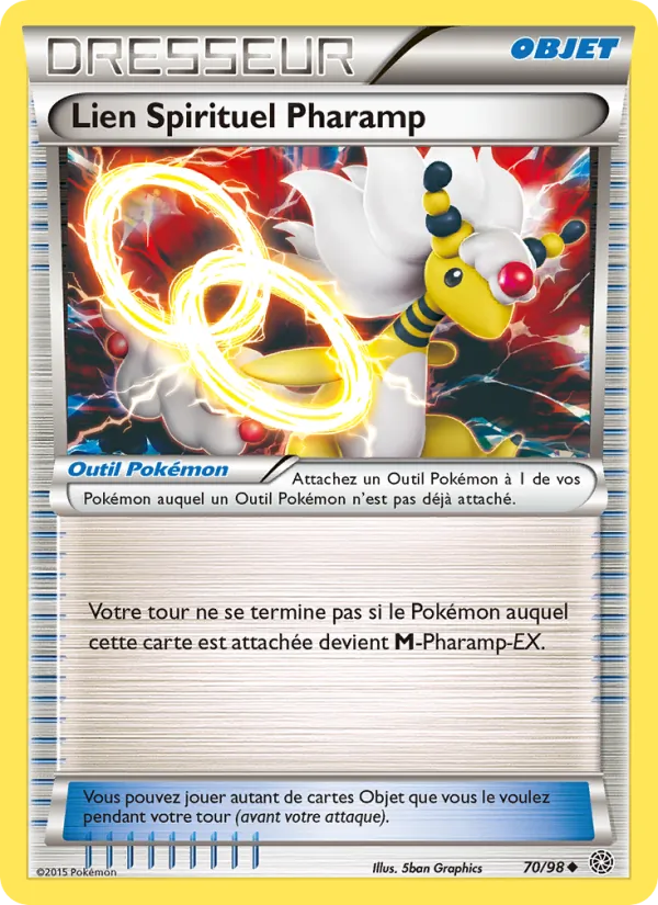 Carte Pokémon Lien Spirituel Pharamp de l'extension Origines Antiques