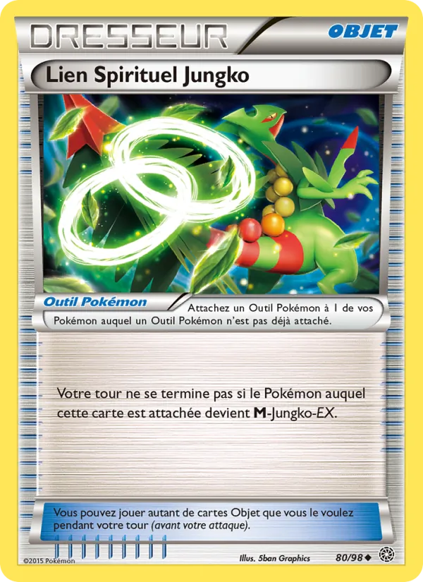Carte Pokémon Lien Spirituel Jungko de l'extension Origines Antiques