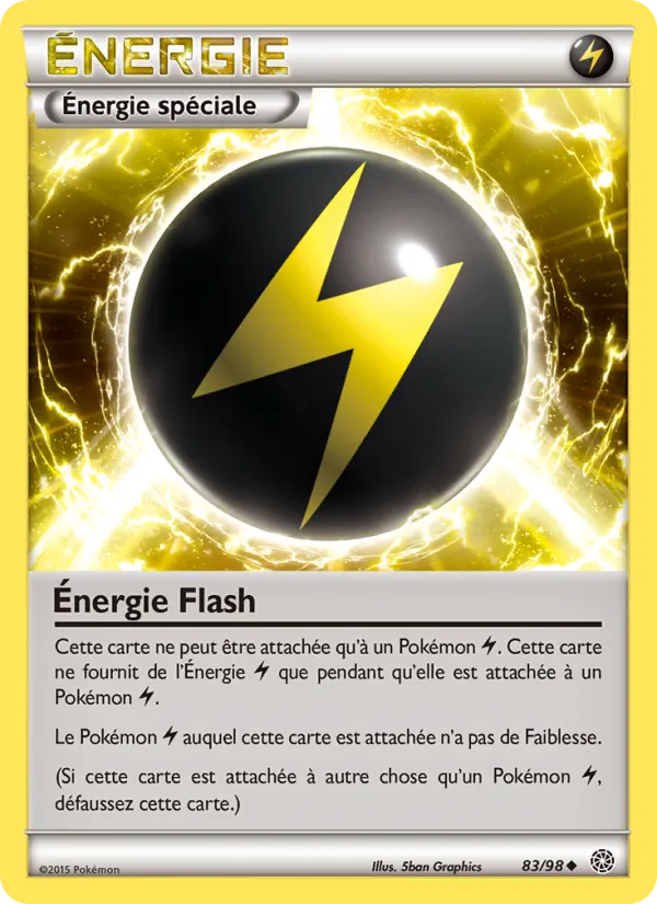 Carte Pokémon Énergie Flash de l'extension Origines Antiques