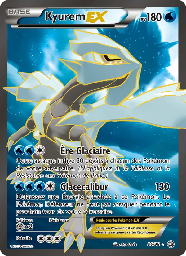 Carte Pokémon Kyurem EX de l'extension Origines Antiques