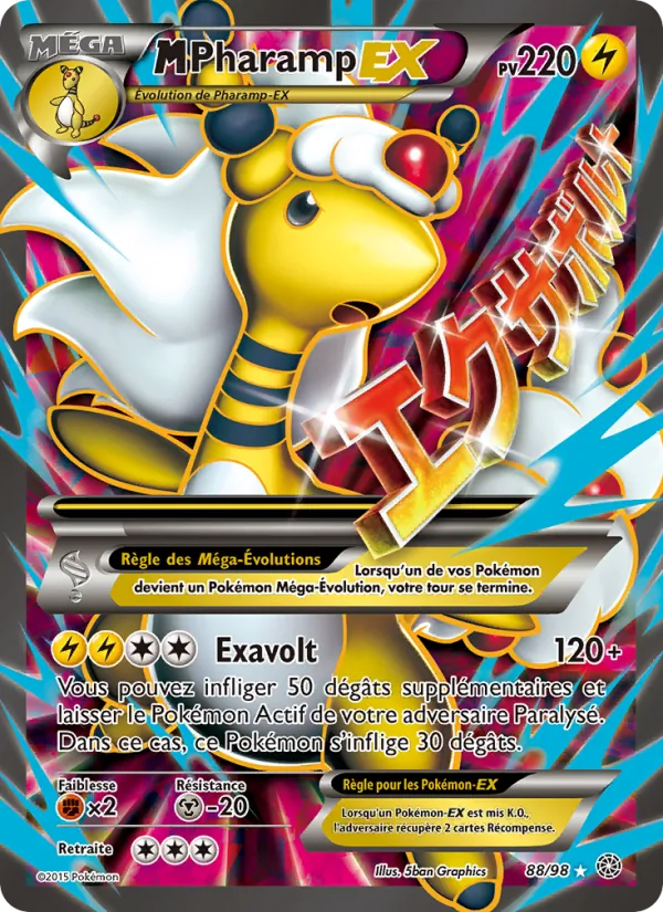 Carte Pokémon M-Pharamp EX de l'extension Origines Antiques