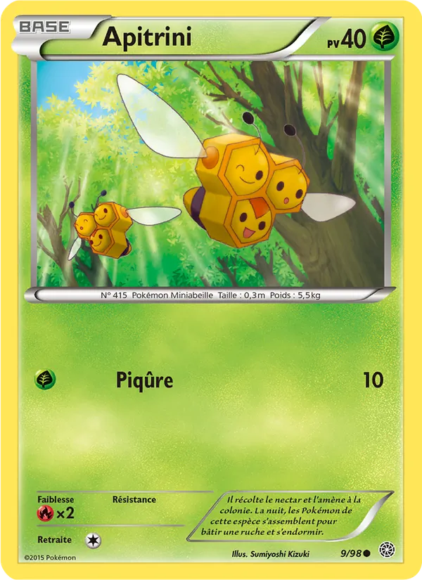Carte Pokémon Apitrini de l'extension Origines Antiques