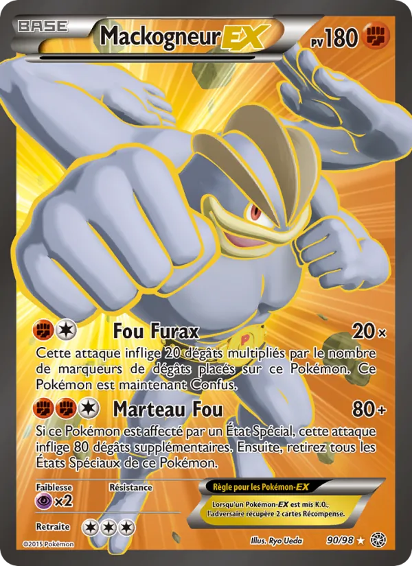 Carte Pokémon Mackogneur EX de l'extension Origines Antiques