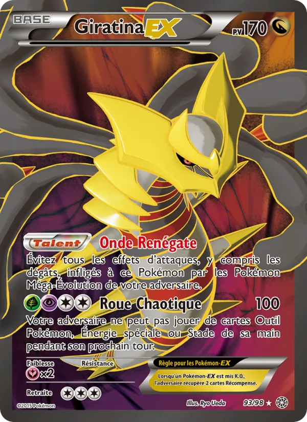 Carte Pokémon Giratina EX de l'extension Origines Antiques