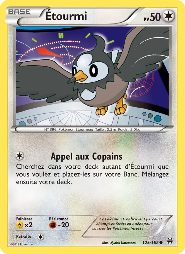 Carte Pokémon Étourmi de l'extension Impulsion Turbo
