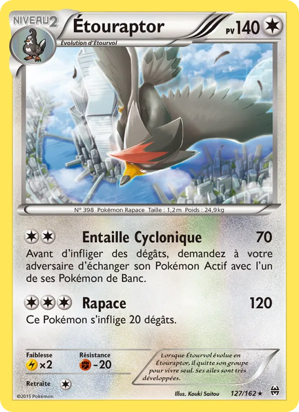 Carte Pokémon Étouraptor de l'extension Impulsion Turbo