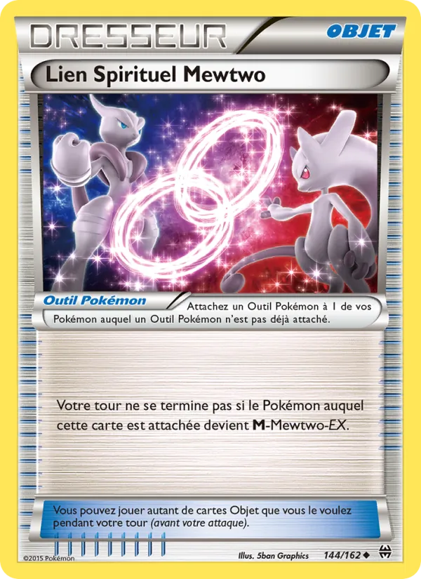 Carte Pokémon Lien Spirituel Mewtwo de l'extension Impulsion Turbo