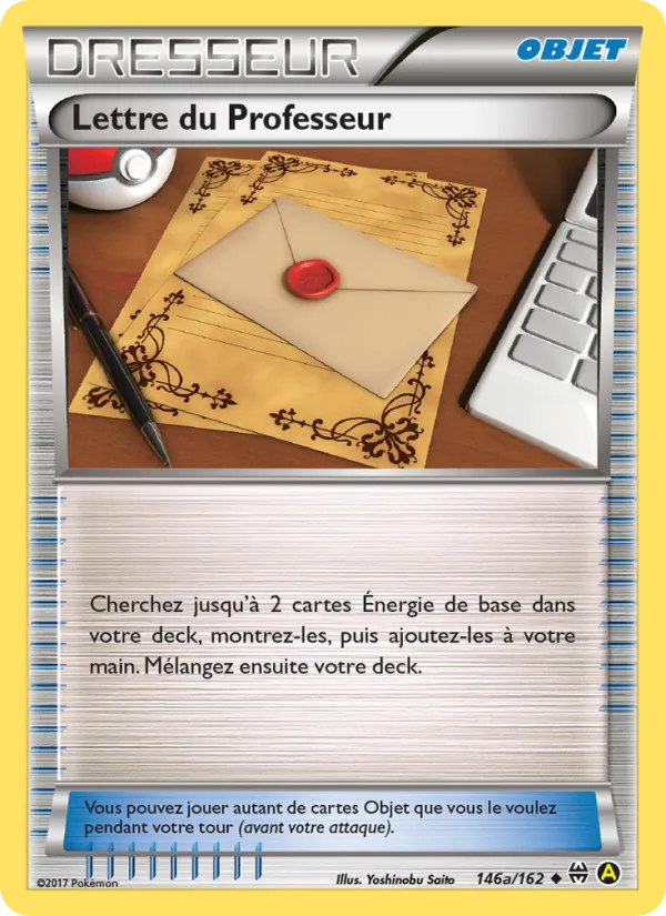 Carte Pokémon Lettre du Professeur de l'extension Impulsion Turbo