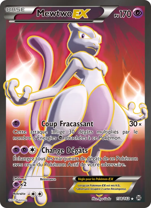 Carte Pokémon Mewtwo EX de l'extension Impulsion Turbo