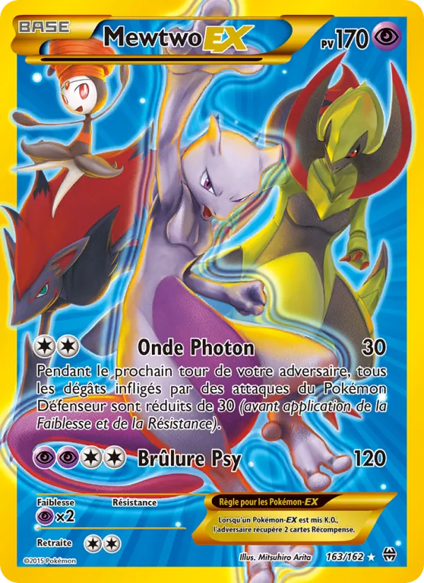 Carte Pokémon Mewtwo EX de l'extension Impulsion Turbo