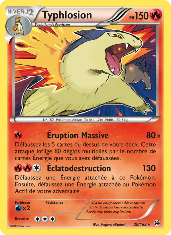 Carte Pokémon Typhlosion de l'extension Impulsion Turbo