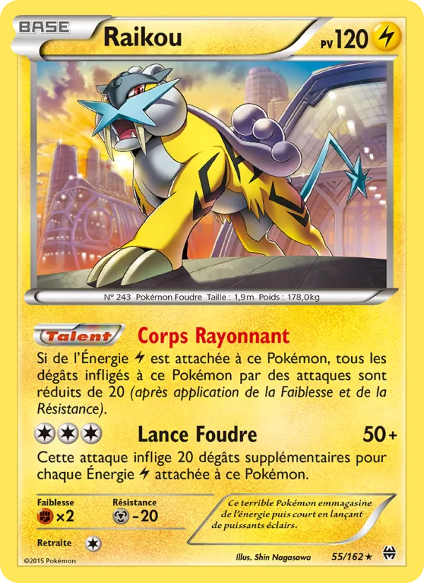 Carte Pokémon Raikou de l'extension Impulsion Turbo