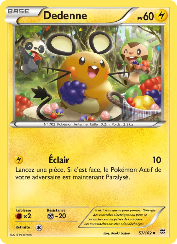 Carte Pokémon Dedenne de l'extension Impulsion Turbo