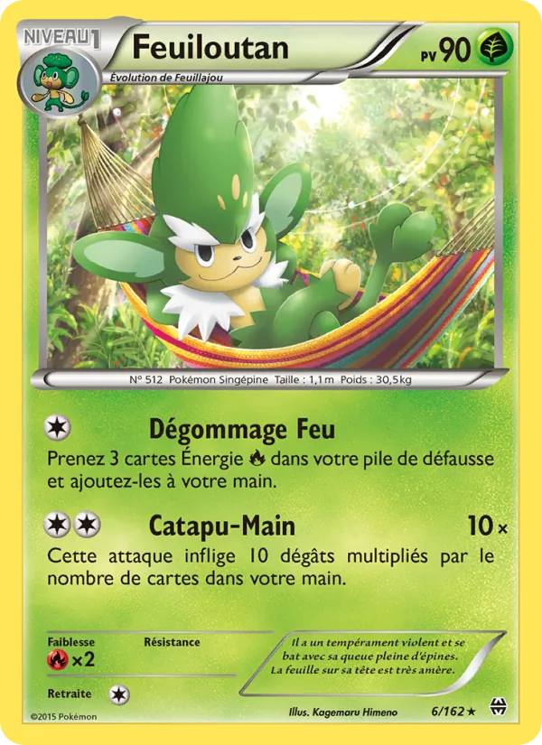 Carte Pokémon Feuiloutan de l'extension Impulsion Turbo
