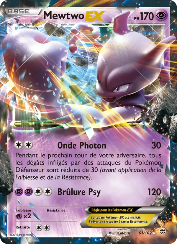 Carte Pokémon Mewtwo EX de l'extension Impulsion Turbo