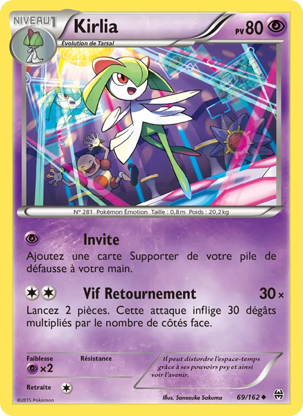 Carte Pokémon Kirlia de l'extension Impulsion Turbo