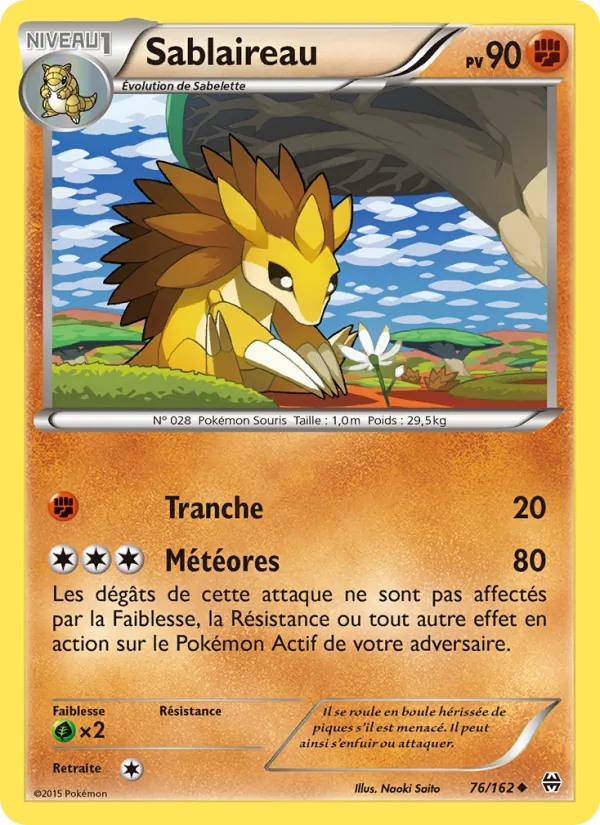 Carte Pokémon Sablaireau de l'extension Impulsion Turbo