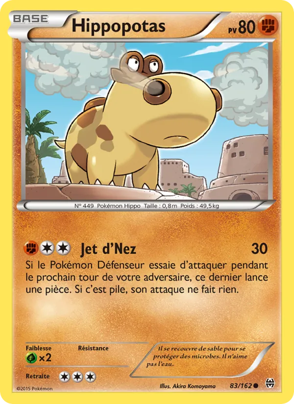 Carte Pokémon Hippopotas de l'extension Impulsion Turbo