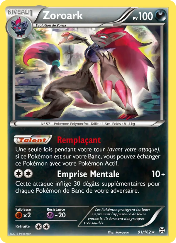 Carte Pokémon Zoroark de l'extension Impulsion Turbo