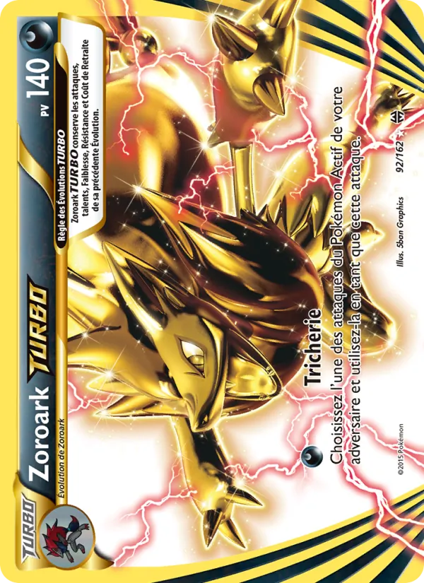 Carte Pokémon Zoroark TURBO de l'extension Impulsion Turbo
