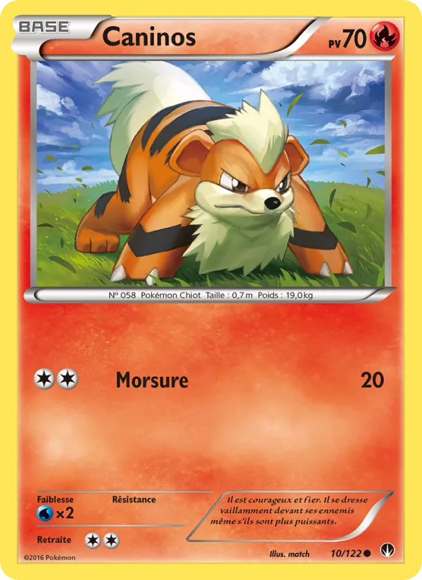 Carte Pokémon Caninos de l'extension Rupture Turbo