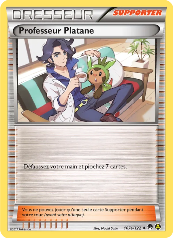 Carte Pokémon Professeur Platane de l'extension Rupture Turbo