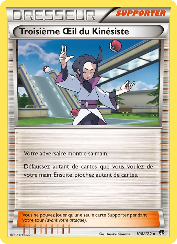 Carte Pokémon Troisième Œil du Kinésiste de l'extension Rupture Turbo