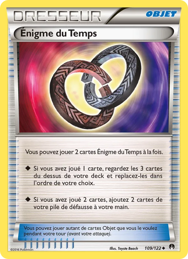 Carte Pokémon Énigme du Temps de l'extension Rupture Turbo