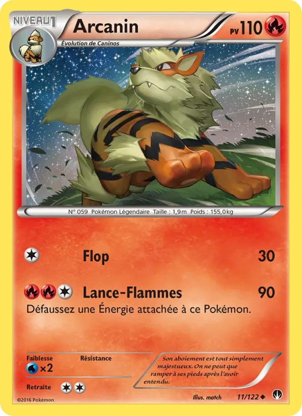 Carte Pokémon Arcanin de l'extension Rupture Turbo