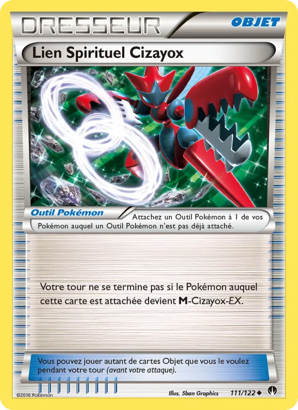 Carte Pokémon Lien Spirituel Cizayox de l'extension Rupture Turbo