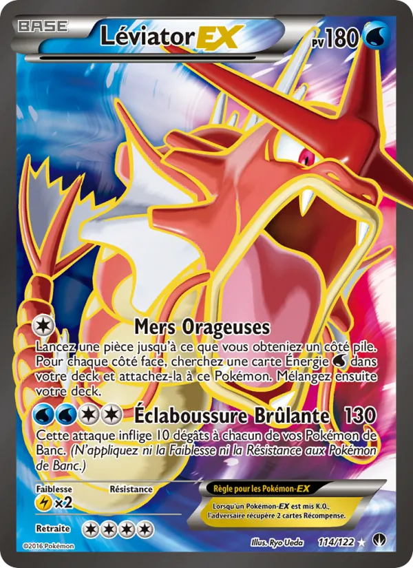Carte Pokémon Léviator EX de l'extension Rupture Turbo