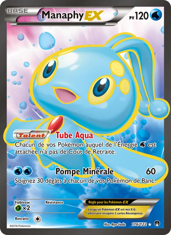 Carte Pokémon Manaphy EX de l'extension Rupture Turbo