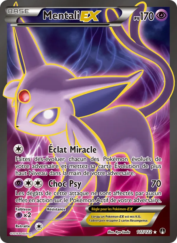 Carte Pokémon Mentali EX de l'extension Rupture Turbo