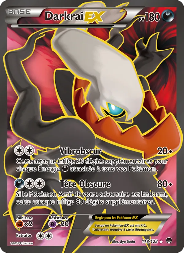 Carte Pokémon Darkrai EX de l'extension Rupture Turbo