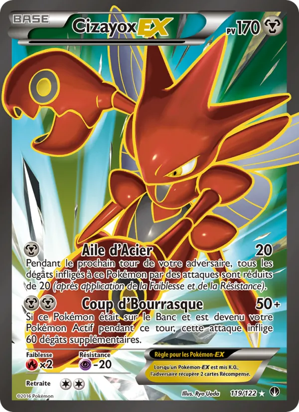 Carte Pokémon Cizayox EX de l'extension Rupture Turbo