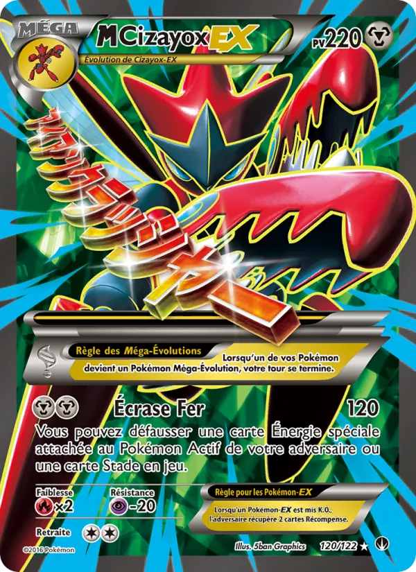 Carte Pokémon M-Cizayox EX de l'extension Rupture Turbo
