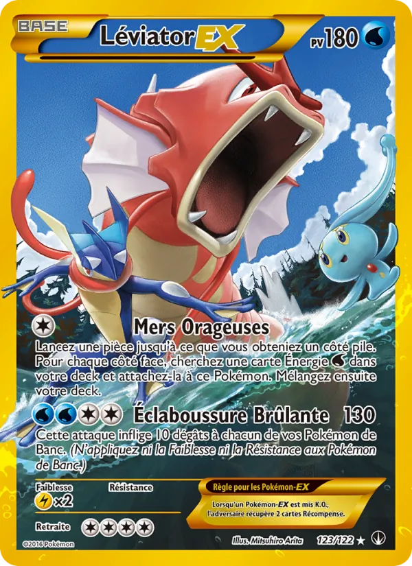Carte Pokémon Léviator EX de l'extension Rupture Turbo