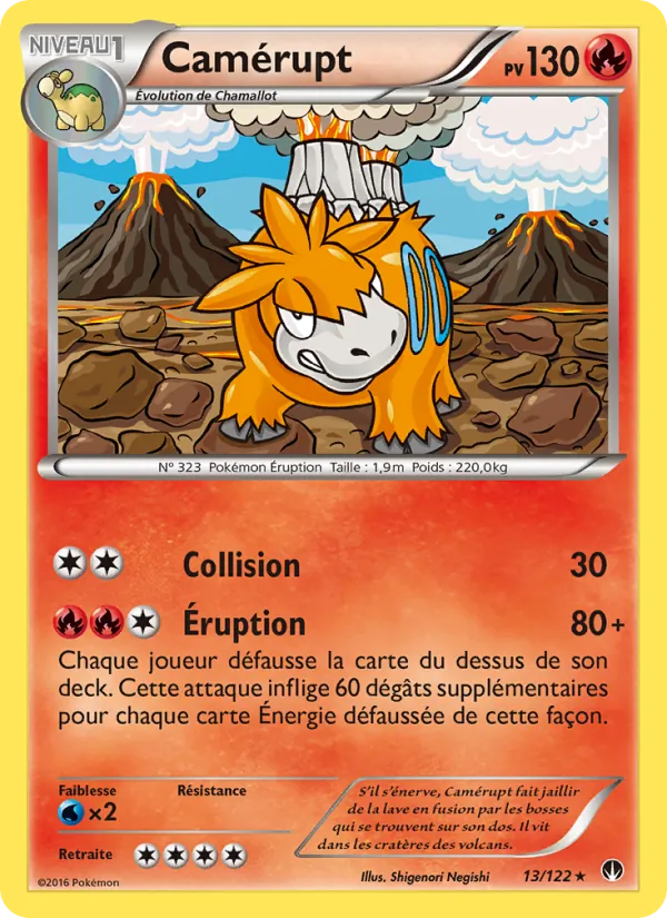 Carte Pokémon Camérupt de l'extension Rupture Turbo