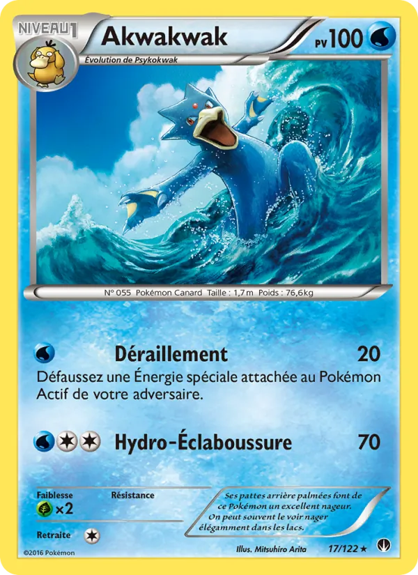 Carte Pokémon Akwakwak de l'extension Rupture Turbo