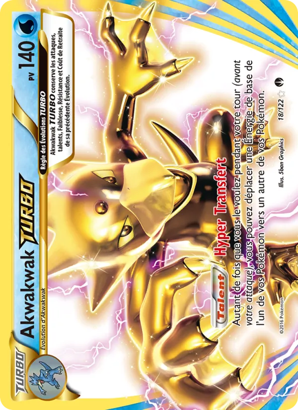 Carte Pokémon Akwakwak TURBO de l'extension Rupture Turbo