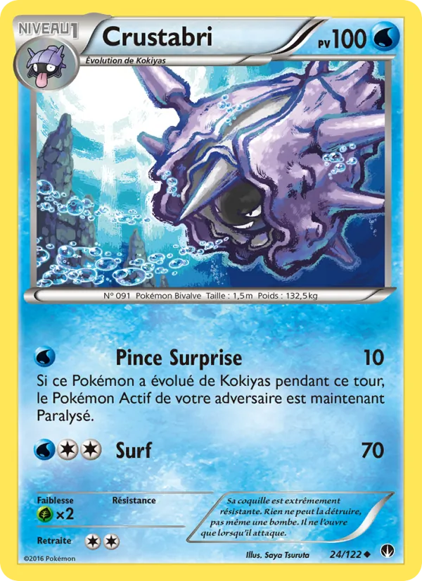 Carte Pokémon Crustabri de l'extension Rupture Turbo