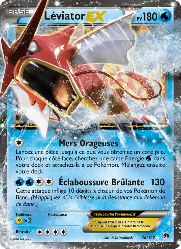Carte Pokémon Léviator EX de l'extension Rupture Turbo