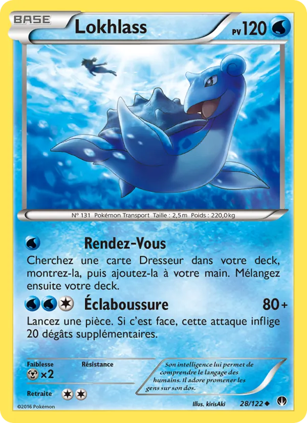 Carte Pokémon Lokhlass de l'extension Rupture Turbo