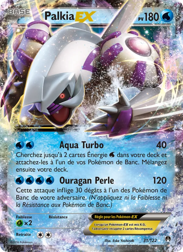 Carte Pokémon Palkia EX de l'extension Rupture Turbo